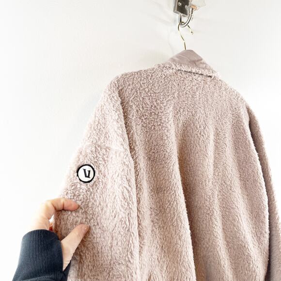 Vuori Long Sleeve Full Zip Cozy Plush Sherpa Jackets Umber Pink Small - Picture 5 of 6